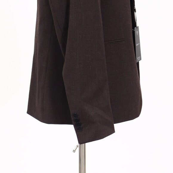 NEW Guess 44-46 Brown Skinny Two Button Blazer Sport Coat Jacket V103 - Picture 6 of 11